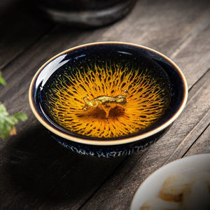 ACACUSS Jianzhan Teacup Jianyang Tianmu Glaze Inlaid Silver Oil Dripping Tea Bowl Inlaid Silver Tea Cup Whitebait Master Cup Kungfu Tea - ACACUSS