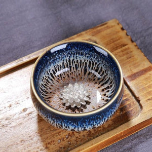 ACACUSS Jianzhan Teacup Jianyang Tianmu Glaze Inlaid Silver Oil Dripping Tea Bowl Inlaid Silver Tea Cup Whitebait Master Cup Kungfu Tea - ACACUSS