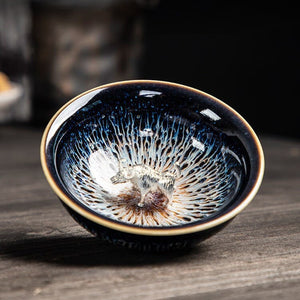 ACACUSS Jianzhan Teacup Jianyang Tianmu Glaze Inlaid Silver Oil Dripping Tea Bowl Inlaid Silver Tea Cup Whitebait Master Cup Kungfu Tea - ACACUSS