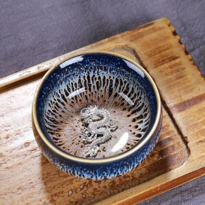 ACACUSS Jianzhan Teacup Jianyang Tianmu Glaze Inlaid Silver Oil Dripping Tea Bowl Inlaid Silver Tea Cup Whitebait Master Cup Kungfu Tea - ACACUSS