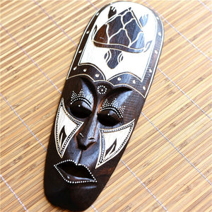 Thailand Woodcarving Mask Vintage Wall Decoration Gate Pendant Wall Decor For Bar Inn Southeast Asian Style Home Accessorie acacuss