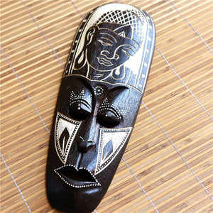 Thailand Woodcarving Mask Vintage Wall Decoration Gate Pendant Wall Decor For Bar Inn Southeast Asian Style Home Accessorie acacuss