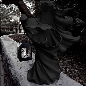 The Ghost Looking for Light New Hell Messenger Witch with Lantern Realistic Resin Ghost Sculpture for Halloween Scary Decoration acacuss