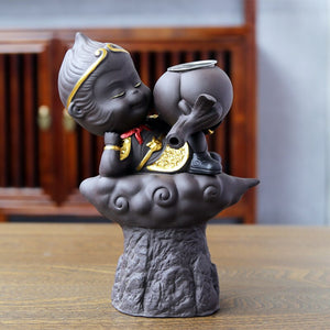 The Monkey King Purple Sand Tea Strainer Stainless Steel Tea Set Accessories Tea Leak Funny Tea Infuser acacuss