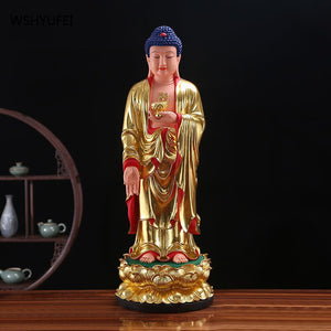 The Three Saints of the West Resin Buddha statue Amitabha Guanyin Great Potential Bodhisattva For home use Living room ornament acacuss