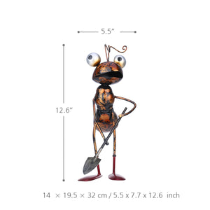 Tooarts 13inch Ant garden decor Iron garden decoration outdoor With Removable Bucket Succulent Flower Pot Trinket Storage acacuss