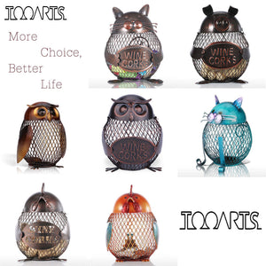 Tooarts Animal Figurines Money Box Handmade Practical Metal Craft Home Decor Modern Style Home Decoration Accessories Gift acacuss
