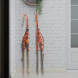 Tooarts Giraffe Ornament Iron Art Decor Handmade Craft Home and Outdoor Decoration Perfect Gift for Giraffe and Animal Lovers acacuss