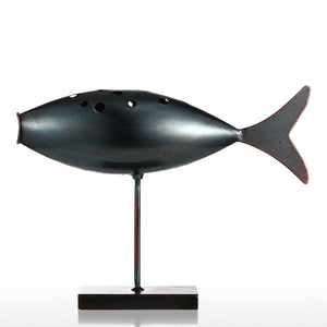 Tooarts Submarine Fish Figurine 3 Style Metal Figurine Post Modern Sculpture Art Fish Craft Gift Home Decoration Accessories acacuss