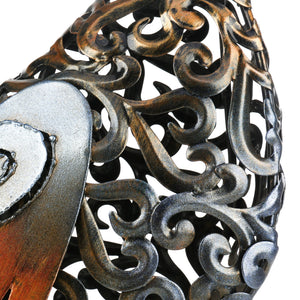Tooarts Tomfeel Carved Iron Hen Metal Sculpture Iron Animal Sculpture Artwork Garden Furnishing Home Ornament home garden acacuss