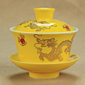 Traditional Chinese Gaiwan Hand Painted Ceramics Chinese Kung Fu Tea Set Tea Tureen Teapot for Travel Teaware Drinkware Decor acacuss