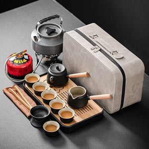 Travel Chinese Tea Set Complete Teapot Gaiwan Ceremony Serving Kung Fu Ceramic Tea Cup Set Infuser Gift Taza De Te Drinkware acacuss