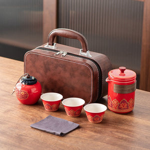Travel Tea Set Portable Kung Fu Tea Set Wholesale Japanese Outdoor Quick Cup Festival Company Business Gifts acacuss