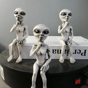 UFO Alien Cute Statue Sculpture Halloween Decor for Outdoor Garden Home Desk Organizer Office Accessories Party Decor Kids Gifts acacuss