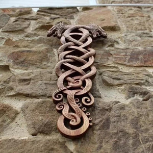 2023 Unique Dragon Decor Resin Simulation Dragon Statue Wall Hanging for Courtyard Garden Home Decoration Craft Double Dragon acacuss