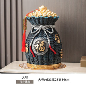 Unique Piggy Bank Chinese Cornucopan Resin Money Storage Jar Lucky Feng Shui Ornaments Ultra-large Capacity Only In But Not Out acacuss