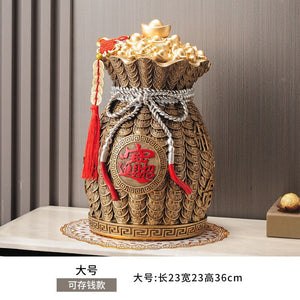 Unique Piggy Bank Chinese Cornucopan Resin Money Storage Jar Lucky Feng Shui Ornaments Ultra-large Capacity Only In But Not Out acacuss