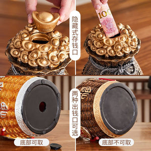 Unique Piggy Bank Chinese Cornucopan Resin Money Storage Jar Lucky Feng Shui Ornaments Ultra-large Capacity Only In But Not Out acacuss