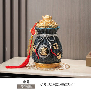 Unique Piggy Bank Chinese Cornucopan Resin Money Storage Jar Lucky Feng Shui Ornaments Ultra-large Capacity Only In But Not Out acacuss