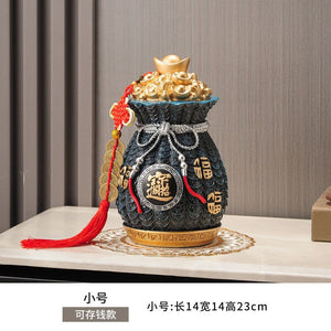 Unique Piggy Bank Chinese Cornucopan Resin Money Storage Jar Lucky Feng Shui Ornaments Ultra-large Capacity Only In But Not Out acacuss