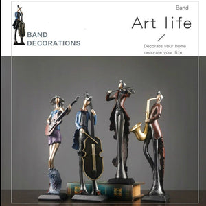 ACACUSS Unique bookshelf Decor Music Art Character Model Statue Creative Living Room Decoration Wine Cabinet Ornaments Figurine - ACACUSS