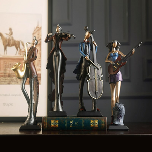Unique bookshelf Decor Music Art Character Model Statue Creative Living Room Decoration Wine Cabinet Ornaments Figurine - acacuss