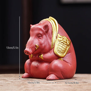 VILEAD Ceramic Bull Statue Animal Backflow Incense Burner Figurine Geometric Cattle Sculpture Home Office Desktop Decoration acacuss
