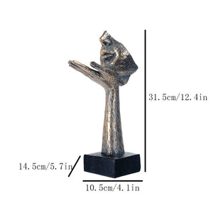VILEAD Retro Resin Mask Statue Nordic Couple Face Statuette Home Interior Decor TV Cabinet Bookcase Office Decoration Craft Gift acacuss