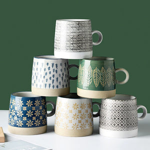 Vintage Japanese Pottery Mugs Underglaze Ceramic Breakfast Coffee Milk Tea Cereal Cup Bowl Kitchen Home Decor Handmade Tableware acacuss
