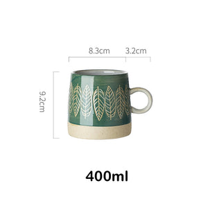 Vintage Japanese Pottery Mugs Underglaze Ceramic Breakfast Coffee Milk Tea Cereal Cup Bowl Kitchen Home Decor Handmade Tableware acacuss