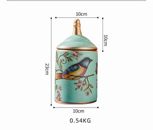 ACACUSS Kitchen Vintage Storage cookie & Sugar jar | Retro Stoneware | Ceramic Airtight pot Gong Fu | Candy Can | Tea Ceremony Accessories - ACACUSS