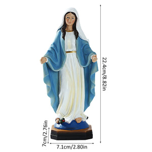 Virgin Mary Statue 8.8 Our Lady Of Grace Sculpture Virgin Mary Blessed Statue Resin Figurine Mother Madonna Catholic Religious acacuss