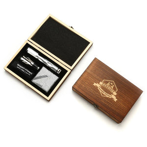 Whiskey Stones Gift Set - 9 Granite Chilling Stones Whisky Rocks - Reusable Ice Cubes With Tongs Stopper - Best Drinking Gift acacuss