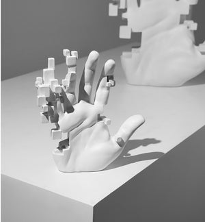 White Artistic Hand Art Body Statue Abstract Sculptures Modern Simplicity Home Decorations Living Room Bookcase Room Mesa Decor acacuss
