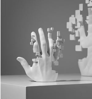 White Artistic Hand Art Body Statue Abstract Sculptures Modern Simplicity Home Decorations Living Room Bookcase Room Mesa Decor acacuss