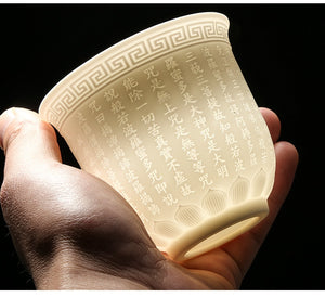 White Porcelain Heart Classics Cup Goat FatJade Personal Cup Tea Set Ceramic Host Cup Sample Tea Cup Kung FuTeaCupSingleCupSmall acacuss
