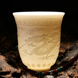 White Porcelain Heart Classics Cup Goat FatJade Personal Cup Tea Set Ceramic Host Cup Sample Tea Cup Kung FuTeaCupSingleCupSmall acacuss