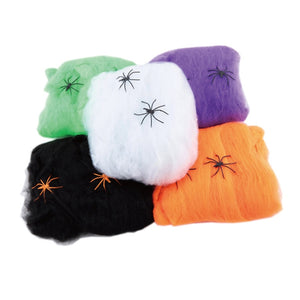 White Stretchy Cobweb Artificial Spider Web Halloween Decoration Scary Party Scene Props Horror House Home Decora Accessories acacuss
