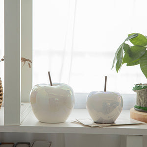 Wine Cabinet Christmas Decorations 2022 Modern Simple LED Translucent Apple Ornaments Household Ceramics Living Room Crafts Home acacuss
