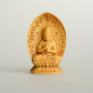 Wooden Buddha Box Pray Box Wood Buddha Statue Wood Carving Guan Yin Home Ornament Eight Buddha Acalanatha Wooden Sculpture Decor acacuss