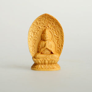 Wooden Buddha Box Pray Box Wood Buddha Statue Wood Carving Guan Yin Home Ornament Eight Buddha Acalanatha Wooden Sculpture Decor acacuss