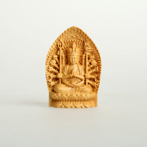 Wooden Buddha Box Pray Box Wood Buddha Statue Wood Carving Guan Yin Home Ornament Eight Buddha Acalanatha Wooden Sculpture Decor acacuss