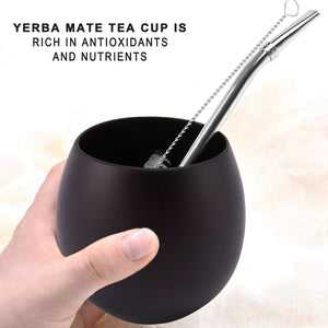 Wooden Yerba Gourd Mate Tea Set Handmade Natural Wood Coffee Water Mate Cup with Spoon Straw Bombilla Brush 200ML acacuss