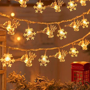 Xmas Snowflake LED Light Christmas Decoration 2023 Home Hanging Garland Christmas Tree Decor Navidad Natal Xmas Gift New Year acacuss