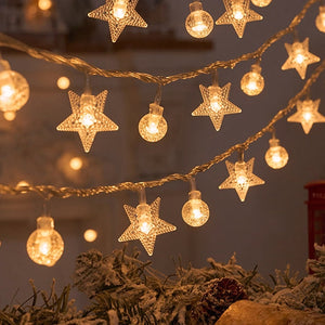 Xmas Snowflake LED Light Christmas Decoration 2023 Home Hanging Garland Christmas Tree Decor Navidad Natal Xmas Gift New Year acacuss