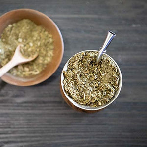 Yerba Mate Set Includes Double Walled 18/8 Stainless Steel Mate Tea Cup,One Bombilla Mate (Straw),a Cleaning Brush (Wood,230ML) acacuss