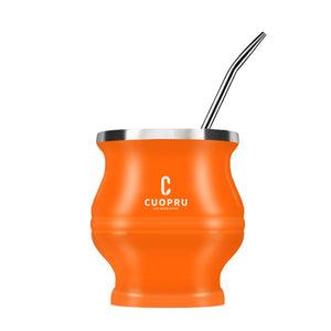 Yerba Mate Tea Cup Double-walled Mate Cup with Straw Stainless Steel Yerba Mate Set with Bombilla Yerba Mate acacuss