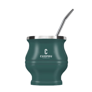 Yerba Mate Tea Cup Double-walled Mate Cup with Straw Stainless Steel Yerba Mate Set with Bombilla Yerba Mate acacuss
