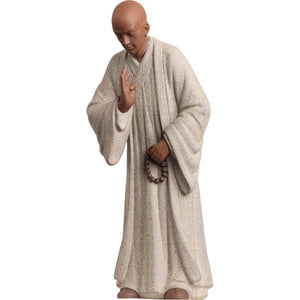 Zen Little Monk Buddhist Shami Meditation Sculpture Ceramic Figurines Tearoom Fengshui Chinese Statues for Decoration Gift acacuss