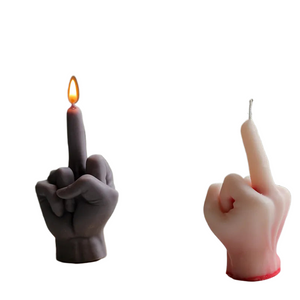 3D Middle Finger Candle Silicone Mold DIY Gesture Aromatherapy Plaster Art Soap Resin Crafts Making Tools Holiday Party Gifts acacuss